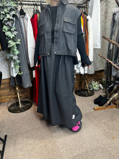 バックプリーツデニムベスト