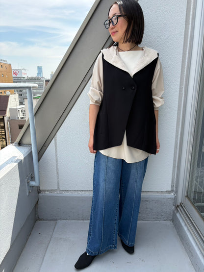 ☆予約CYAN　ソフトデニムピンタックワイド【即日決済で次から使える10％還元クーポンもらえます】