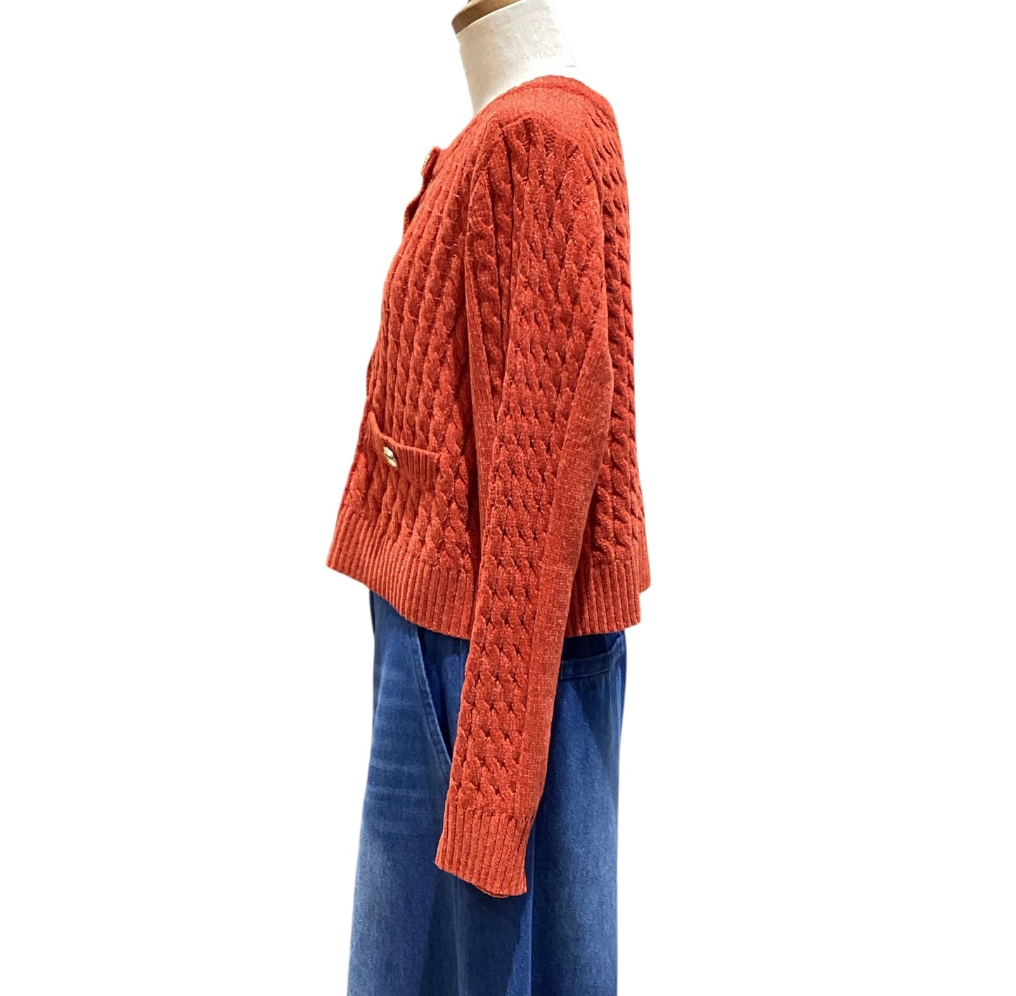 ◎Eimee Law MIXケーブルモールニットカーデ