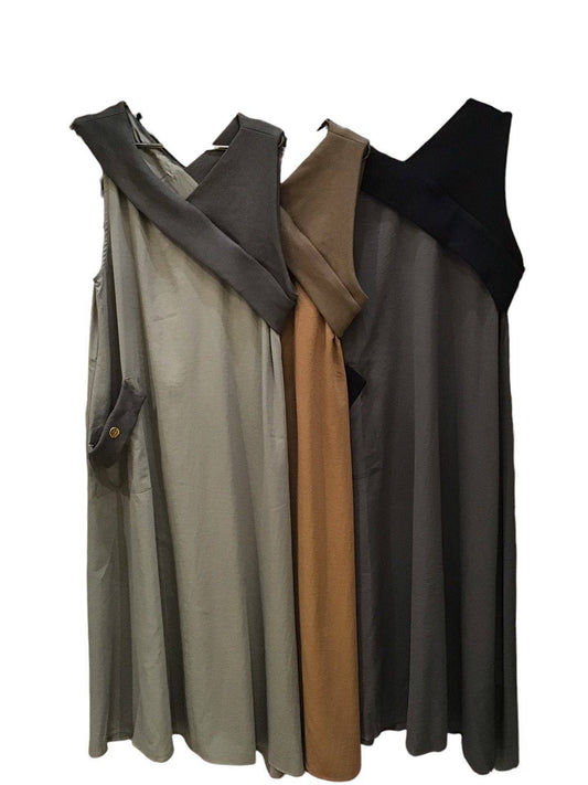 ◎再入荷 リブネックフレアOP