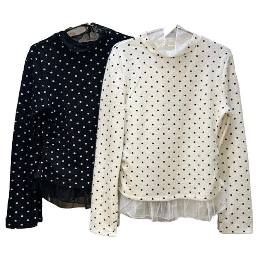 ◎チュール切替ドットニット