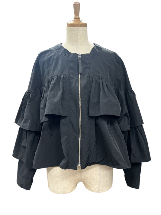 Anna Nicola コットンナイロンフリルブルゾン