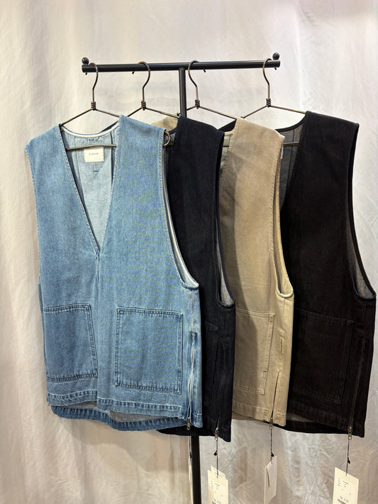 ☆CLOCHEサイドZIPデニムベスト