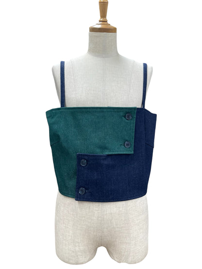 Mia 配色デニムビスチェ