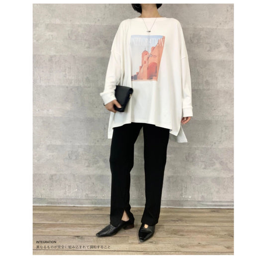 ☆予約商品 ANNA KERRY ウォームフォトプリントロンT カラー【10月末入荷予定】