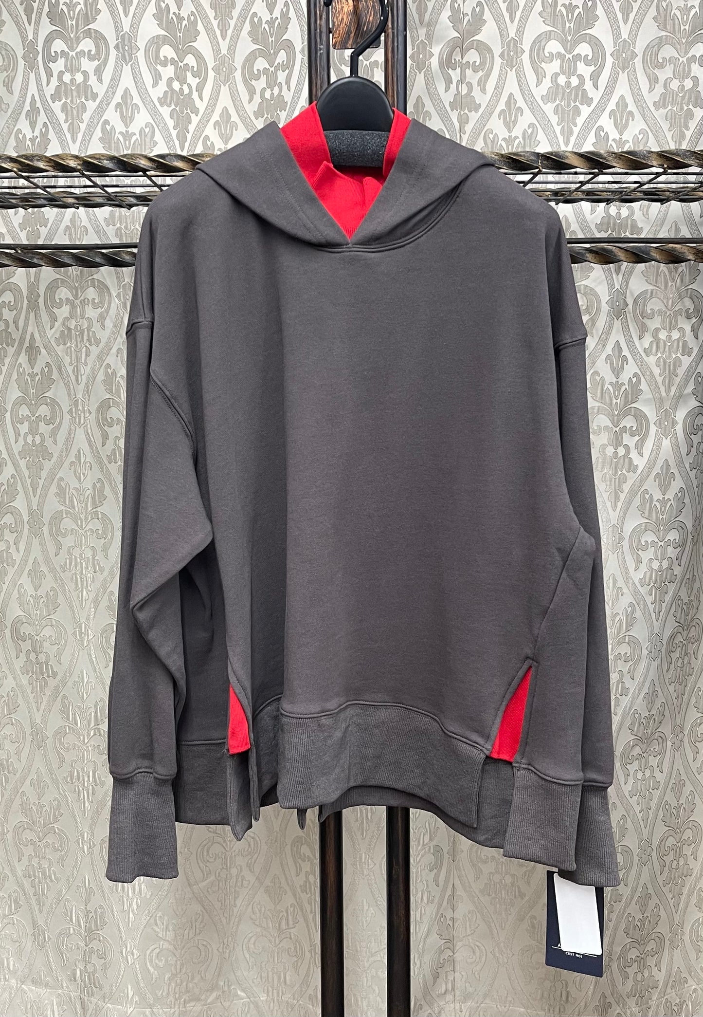 C'EST MOI裏毛配色パーカー