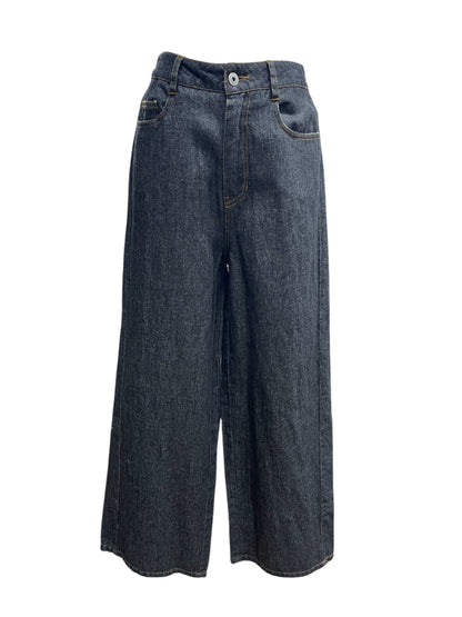 C'EST MOIJEU blue コットンリネンデニムパンツ
