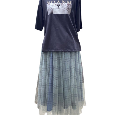 ◎チェックチュールロングSK