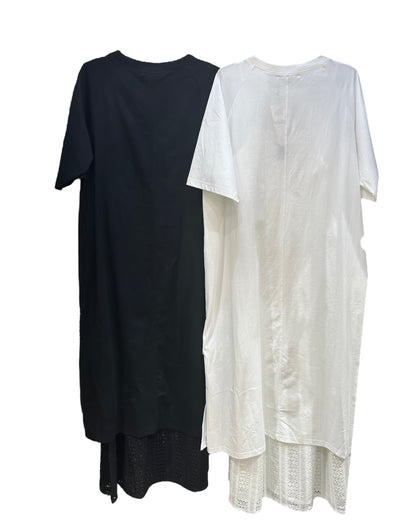◎Eimee Law レースインナー付モノクロフォトカットソーOP