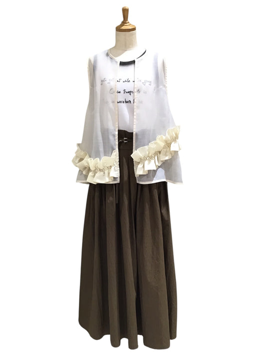 ◎Eimee Lawベルテットタックプリーツスカート