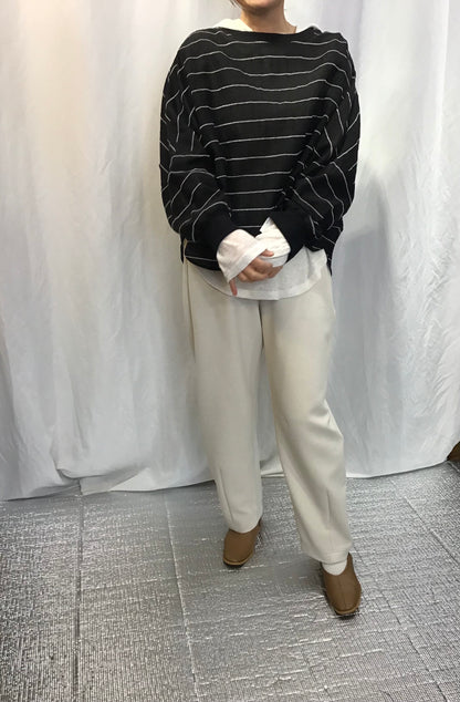 ☆CYAN グロッシーボーダーブラウス