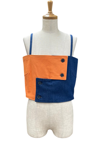 Mia 配色デニムビスチェ