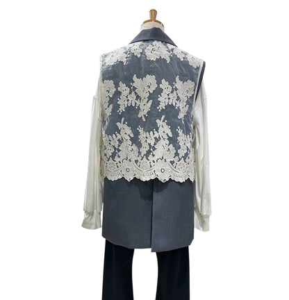 ◎Eimee Law レースレイヤードWボタンジレ