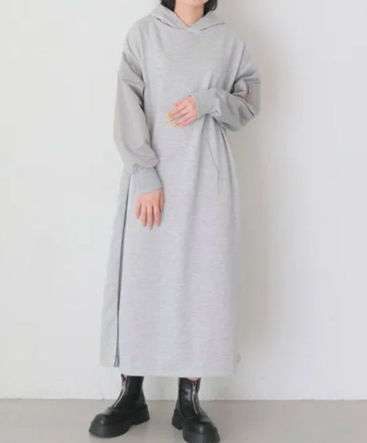 vingtrois 異素材ドッキングパーカーOP