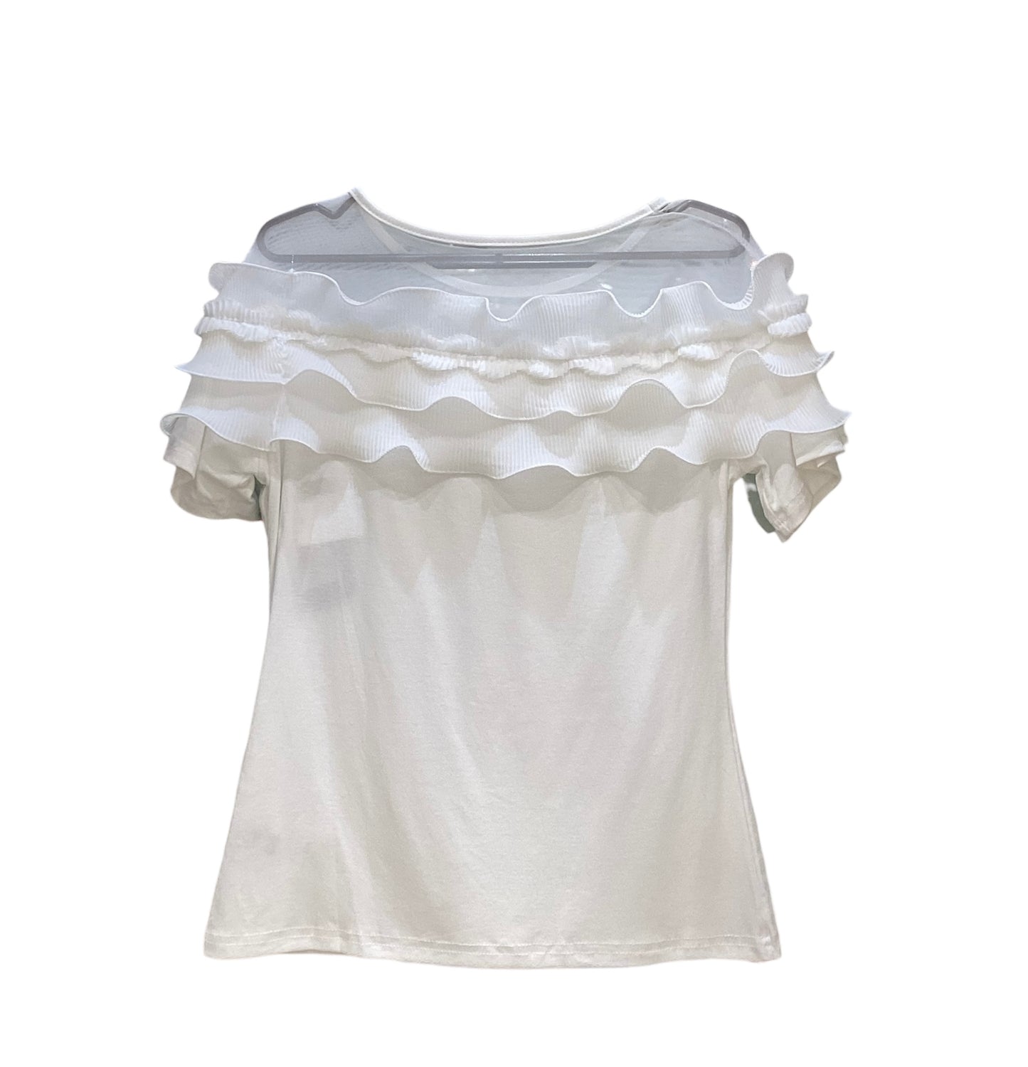 ◎【再入荷】シアーフリル付T