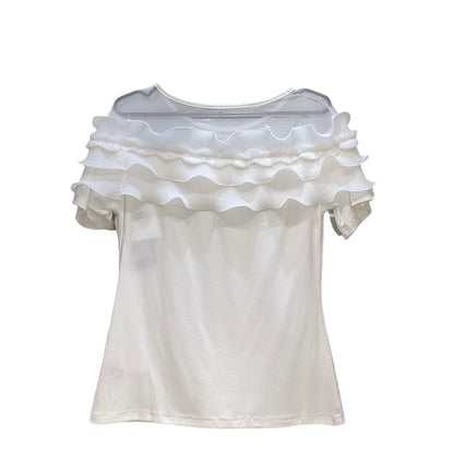 ◎【再入荷】シアーフリル付T