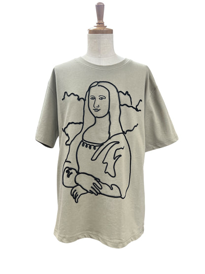 Anna Nicola モナリザ刺繍カットソー