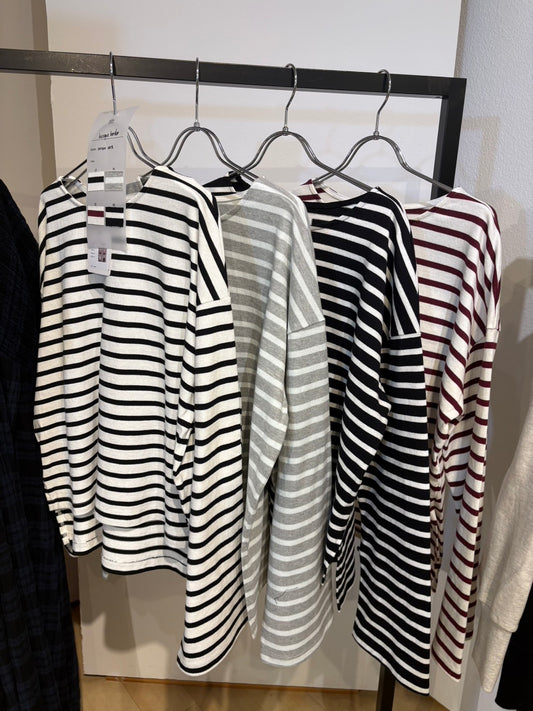 予約☆Siro　袖２WAYボーダー【即日決済で次から使える10％還元クーポンもらえます】