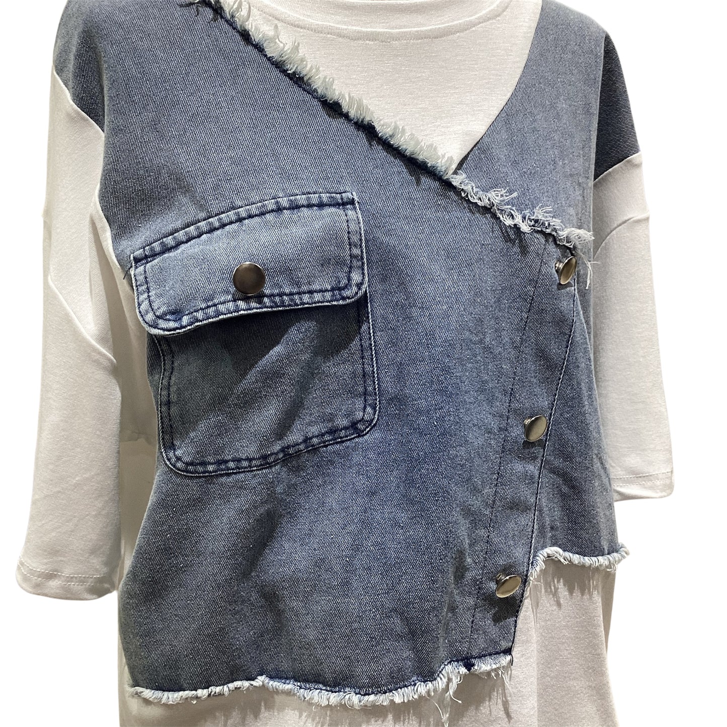 ◎【再々入荷】デニムドッキングボタンPO