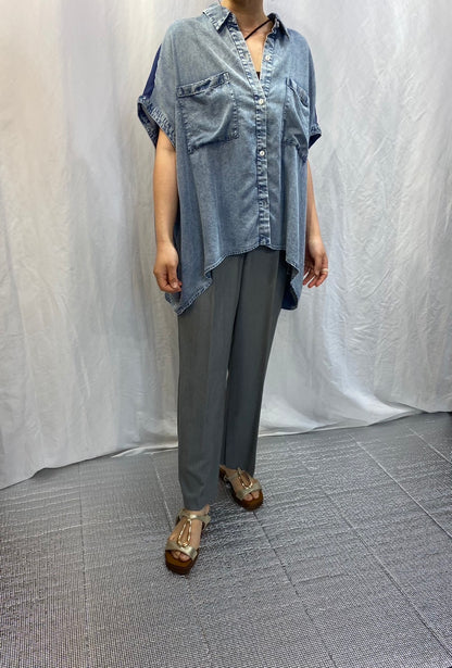 再入荷❗️☆CYNICAL シアー切替デニムシャツ