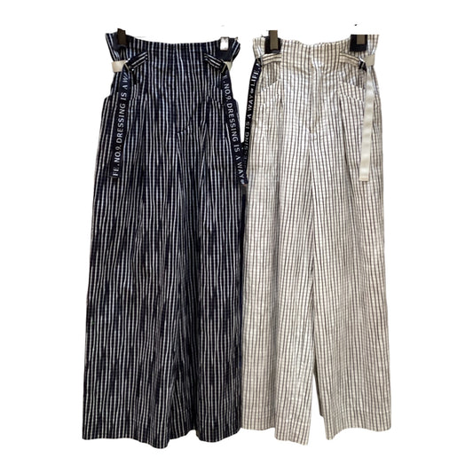 ◎Eimee Law ロゴテープベルべットタックワイドパンツ