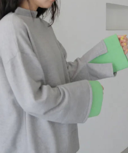 vingtrois 袖配色プルオーバー