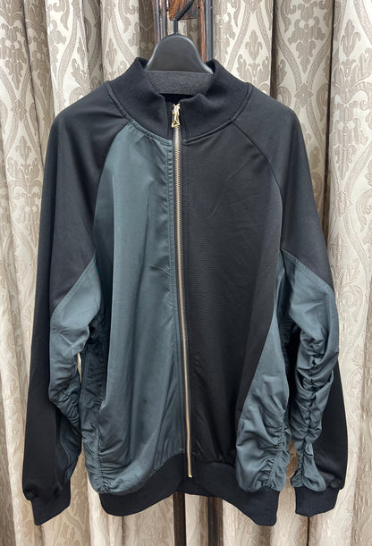 異素材切替ギャザーブルゾン