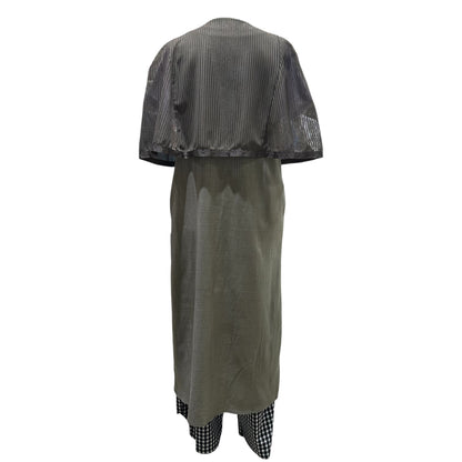 ◎メッシュレイヤードロングジレ