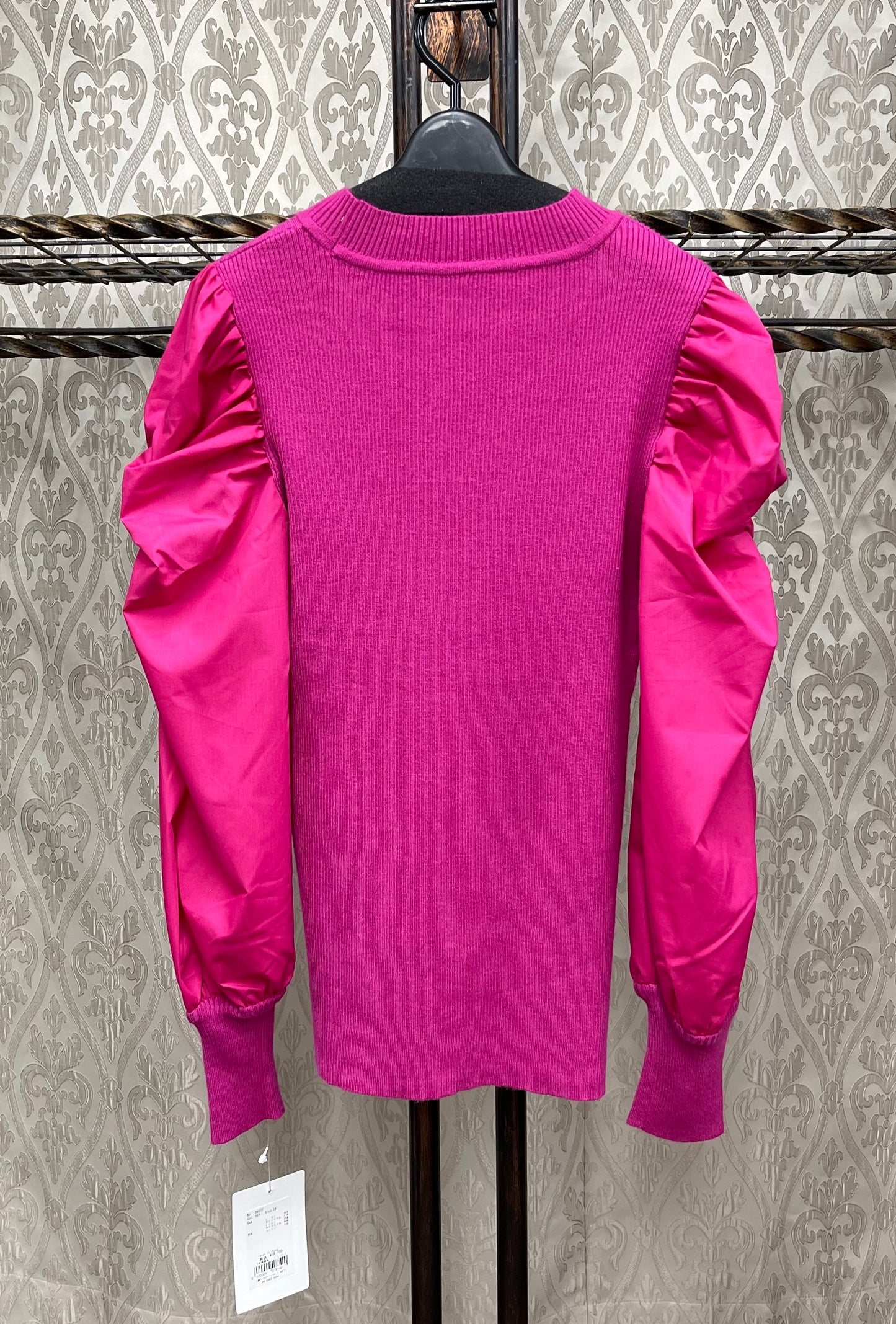 DOS DIOSASリブ袖パフニット