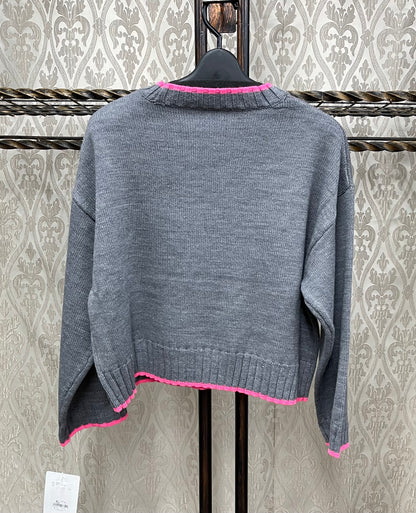 DOS DIOSASハート刺繍セーター