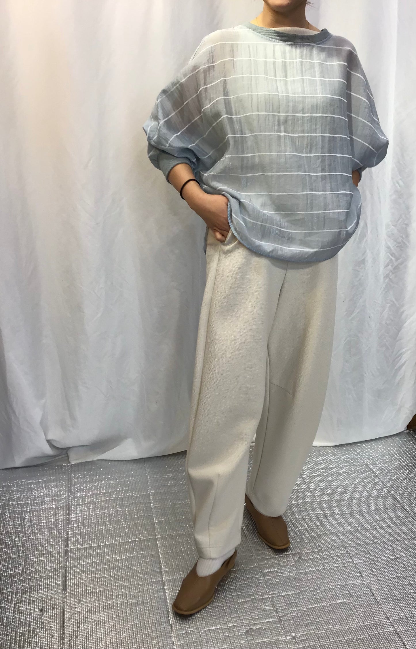 ☆CYAN グロッシーボーダーブラウス