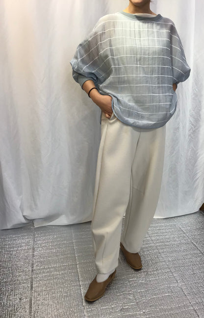 ☆CYAN グロッシーボーダーブラウス