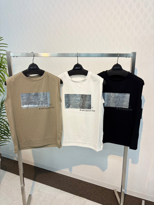 A.N.L箔プリントタンクトップ