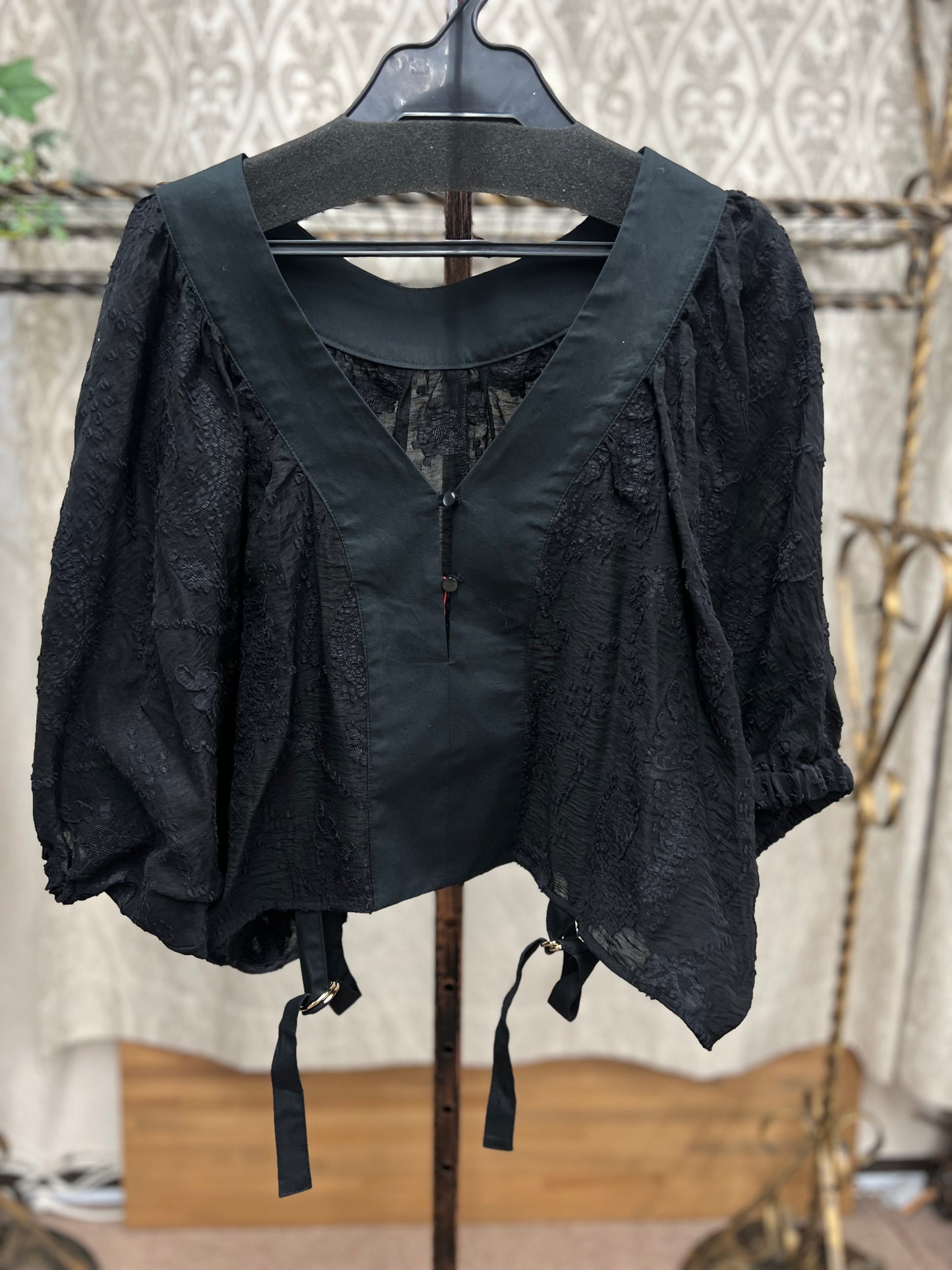 DOLLUPOOPS ペイズリージャガード2way TOPS