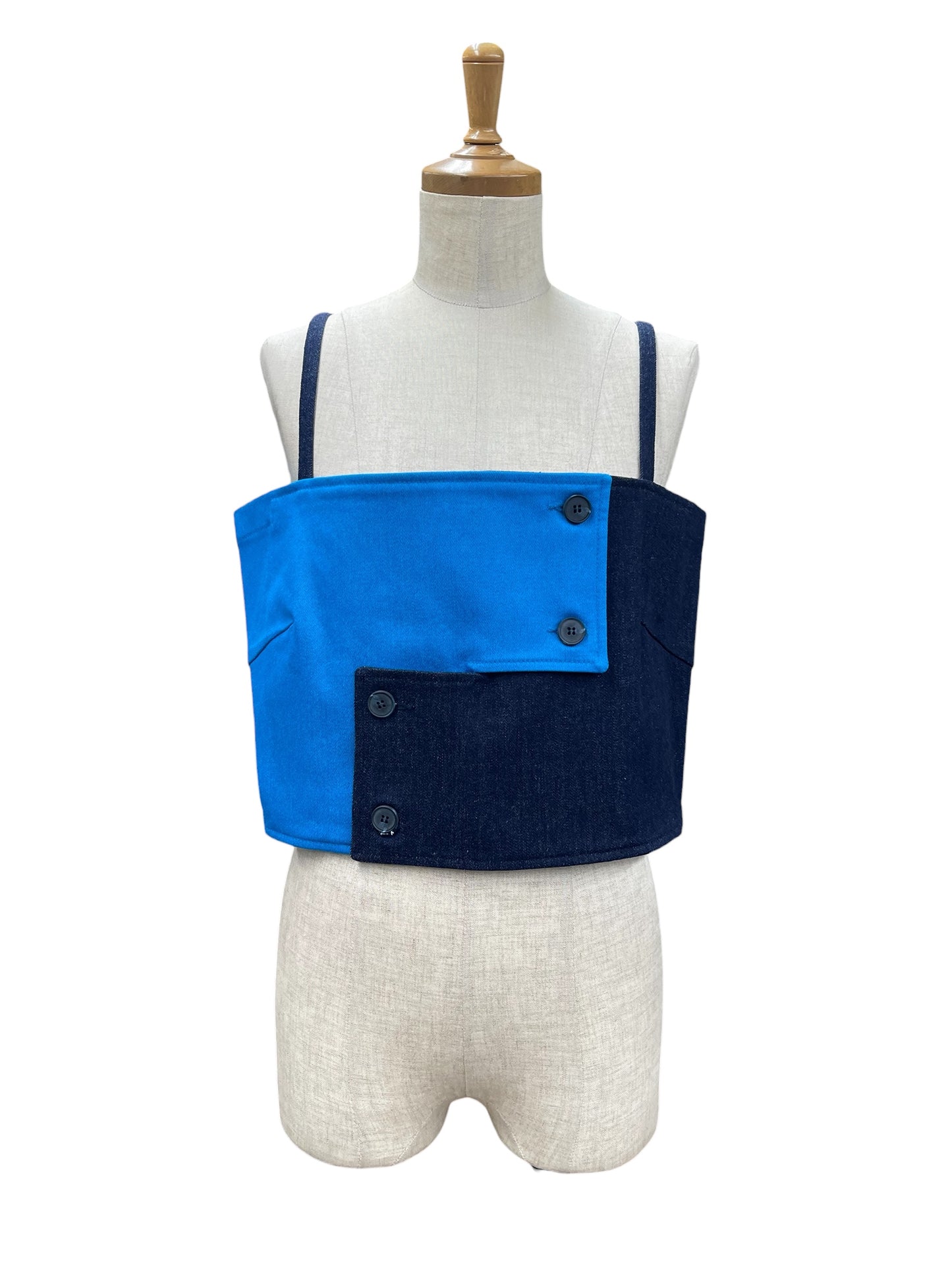 Mia 配色デニムビスチェ