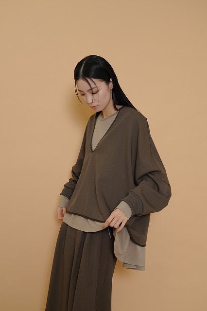 ⭐︎【予約商品】CYAN トリミングドルマンVラインブラウス　即日決済10%クーポン還元🎁