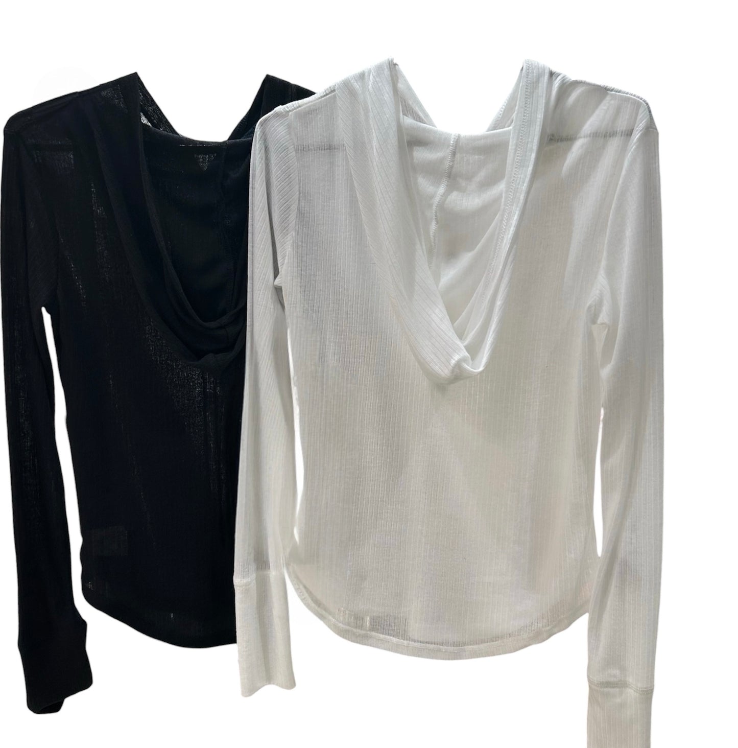 ◎無地シアーフーディーロンT