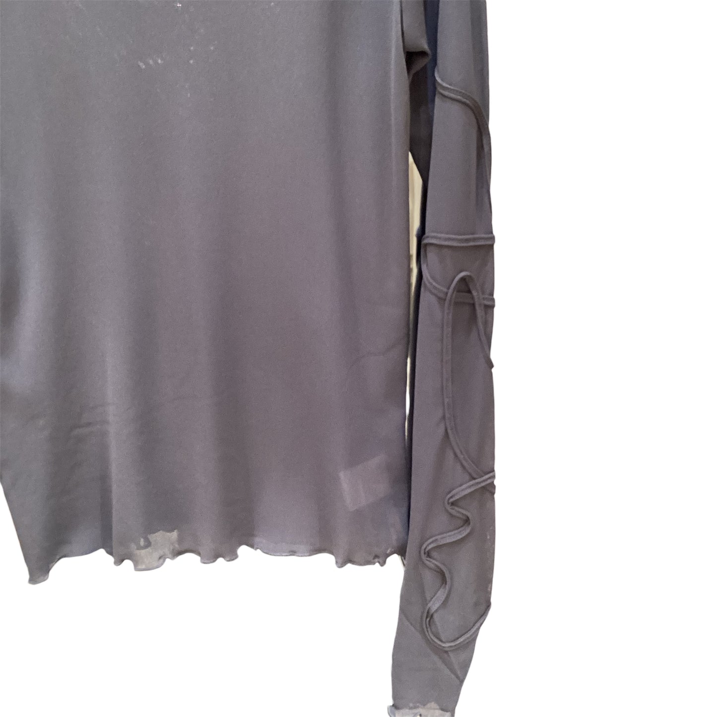 ◎袖コード刺繍ハイネックPO