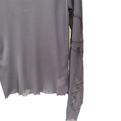 ◎袖コード刺繍ハイネックPO