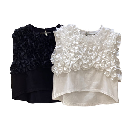 ◎フリルデザインノースリTOPS