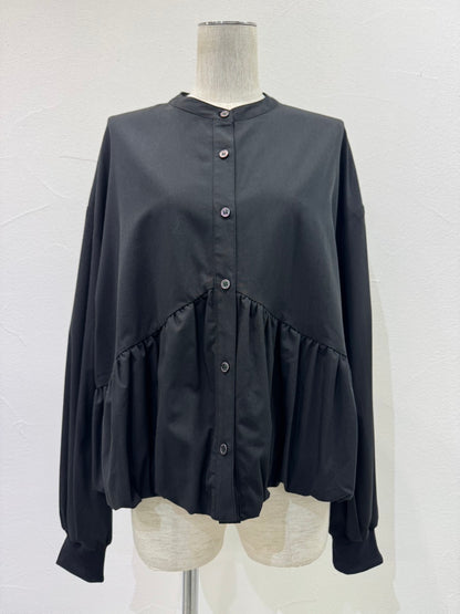 ☆予約CYANギャザーバルーンシャツ【即日決済で次から使える10％還元クーポンもらえます】