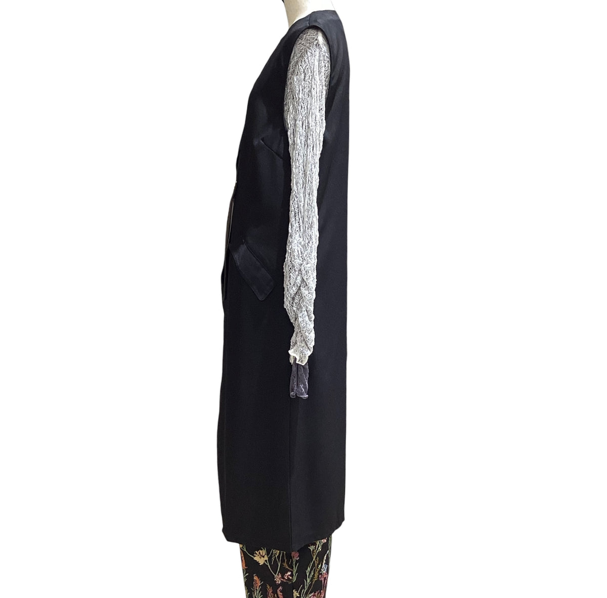 ◎【再入荷】ダブルカラーロングジレ