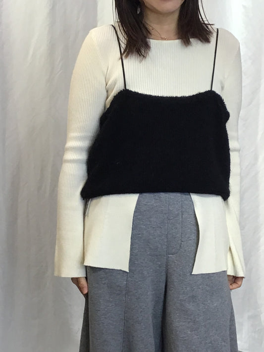 ☆C‘EST MOIJEUパイル編みオーバーキャミ