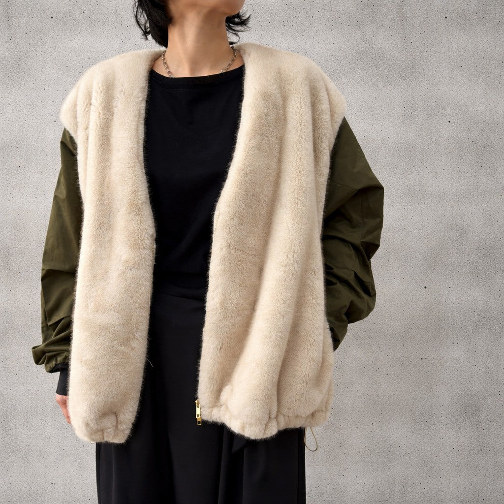 予約☆Siro　エコファードッキングブルゾン【即日決済で次から使える10％還元クーポンもらえます】