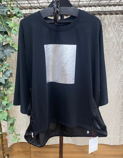 DOLLUPOOPS箔プリント配色ドルマンTOPS