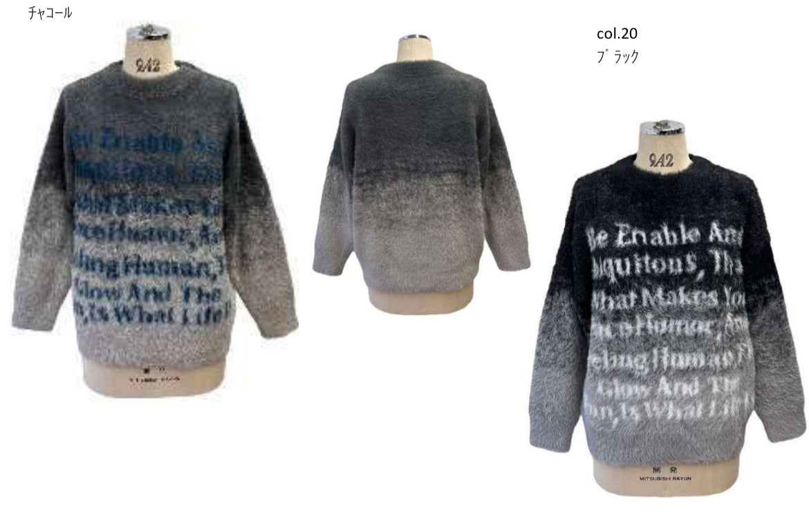 【予約商品11月末〜12月初】ayane グラデーションロゴニット