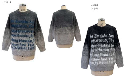 【予約商品11月末〜12月初】ayane グラデーションロゴニット