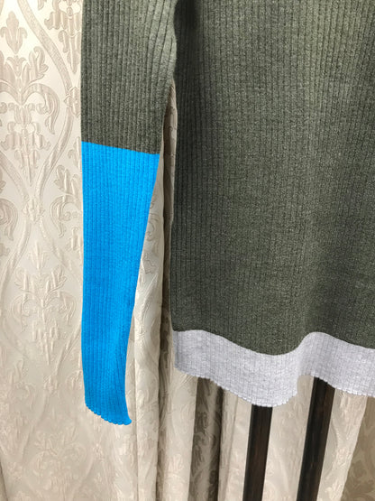 ブロック配色リブニット