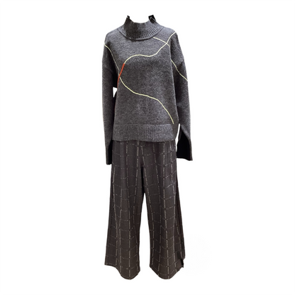 ◎Eimee Law アーチライン配色ニット