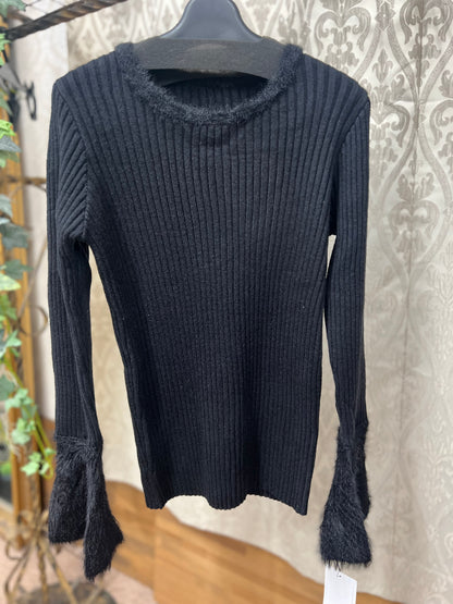 袖ファーリブニットTOPS